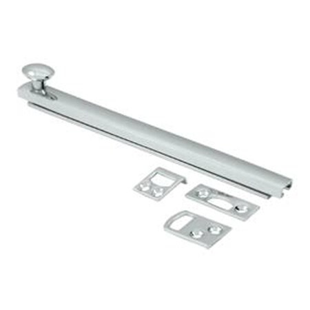 Dendesigns 6 in. Heavy Duty Surface Bolt with Concealed Screw- Bright Chrome - Solid DE3251212